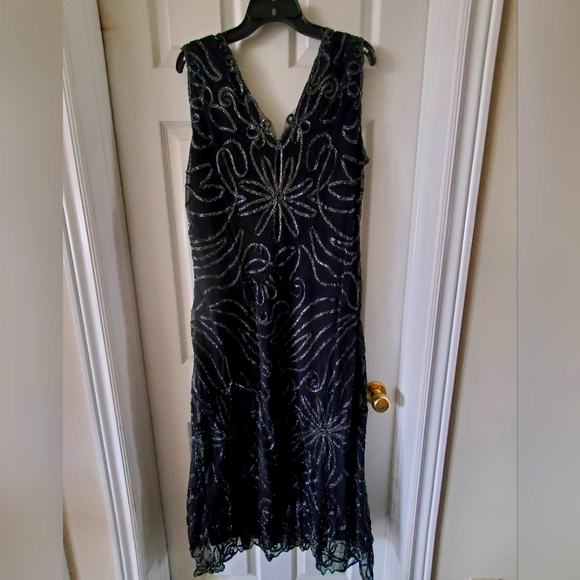 Holiday  Formal Dress Black and  Silver - Picture 1 of 2